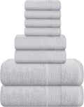 Belizzi Home 8 Piece Towel Set 100% Ring Spun Cotton, 2 Bath Towels 27x54 by Unknown