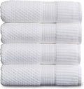 NY Loft 100% Cotton Bath Towel Set of 4 | White Towels | Oeko-TEX® Standard 100 by NYLoft