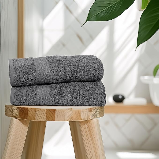 Commercial Bulk Pack of 12 Bath Towels – 100% Cotton Terry 24" x 48" – Ideal - Image 6