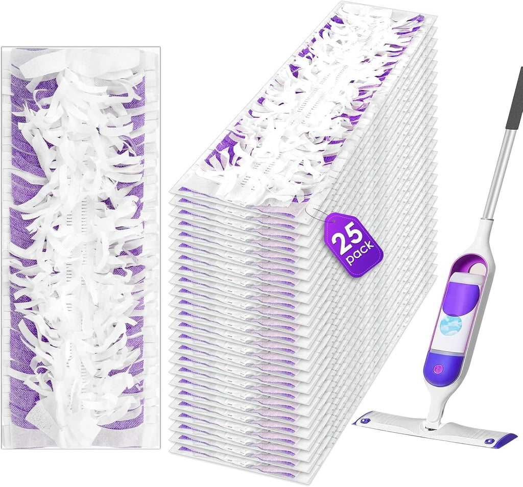 (25 Pack) Replacement Power Mop Pads for Swiffer PowerMop, Disposable PowerMop Mopping Pad Refills Compatible with Swiffer PowerMop, Multi-Surface Mop Pad Refills for Floor Cleaning