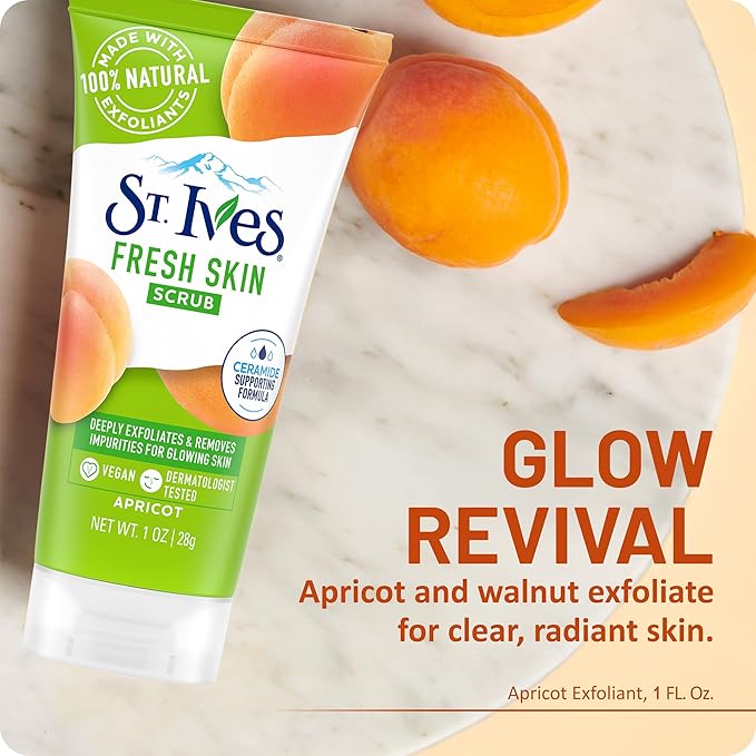St. Ives Apricot Scrub Exfoliant, Travel-Size – Fresh Skin Exfoliating Apricot - Image 3