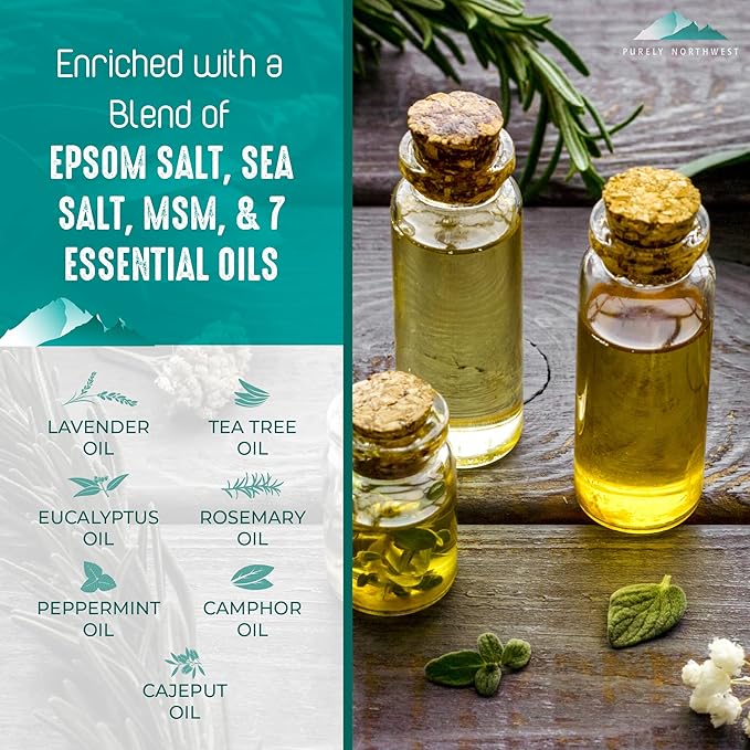 Purely Northwest-Tea Tree, Peppermint, MSM & Epsom Salt Foot Soak-for Stubborn - Image 5