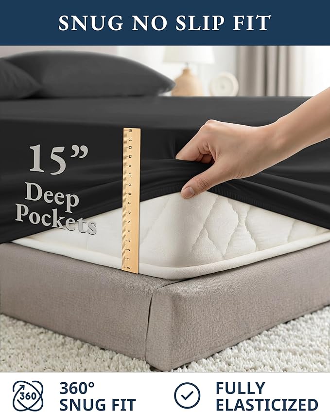 LANE LINEN 100% Organic Cotton Full Sheets Set, 4-Piece Pure Organic Cotton - Image 7
