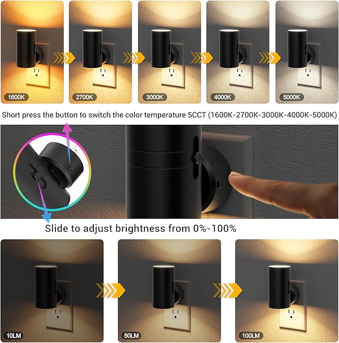 JandCase LED Night Light, Night Lights Plug into Wall - Image 3