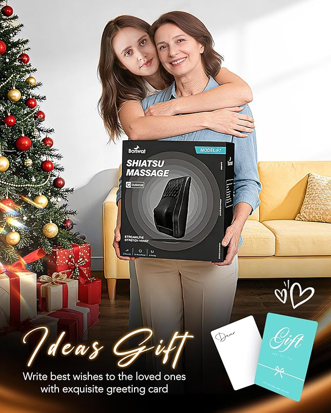Boriwat Shiatsu Back Massager for Pain Relief Deep Tissue-Movable Electric Neck - Image 9