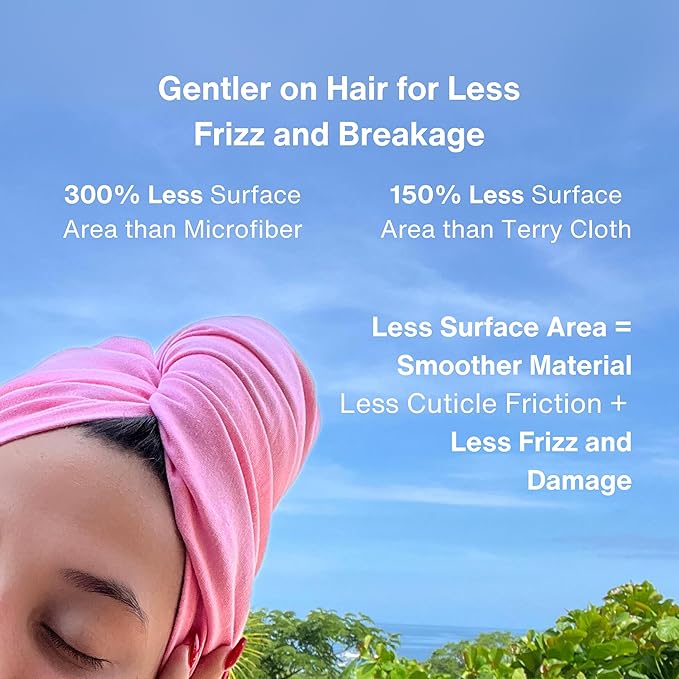 OOF! Halo T-Shirt Hair Towel | 100% Cotton Jersey Knit w/MoistureLock | No - Image 7