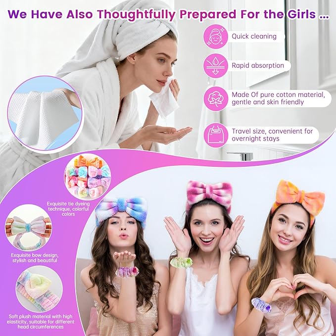 160 PCS Spa Party Supplies For Girls, Kids & Family, Include Face, Lip & Foot - Image 5