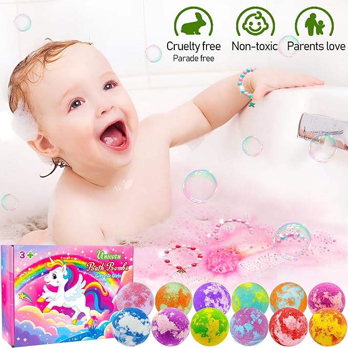 Unicorn Bath Bombs for Kids Girls - Image 5