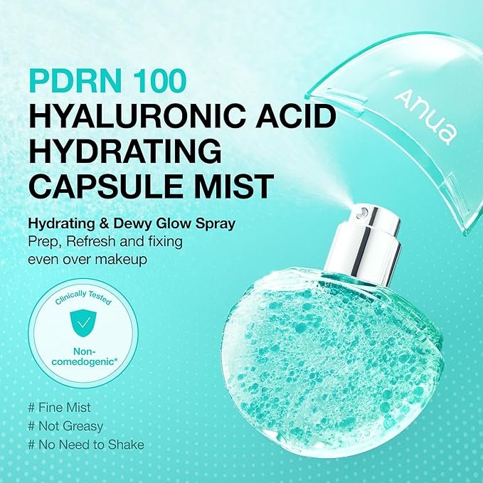ANUA PDRN Collagen Glow Facial Serum Spray, Hydrating Face Mist, Hyaluronic Acid - Image 2