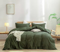 BESTOUCH Duvet Cover Set 100% Washed Cotton Linen Feel Super Soft Comfortable by BESTOUCH