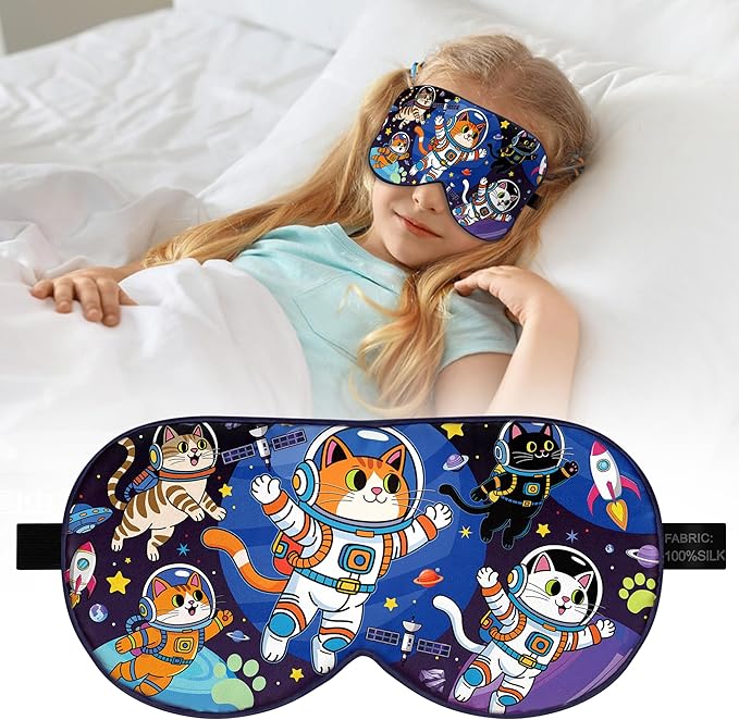Kids Silk Sleep Mask: 100% Mulberry Silk Eye Mask by spacepower