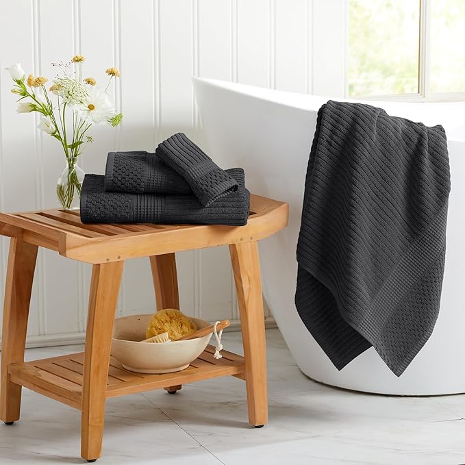 Springtree Home 100% Cotton Bath Towel Set of 4 | Super Soft & Absorbent - Image 6
