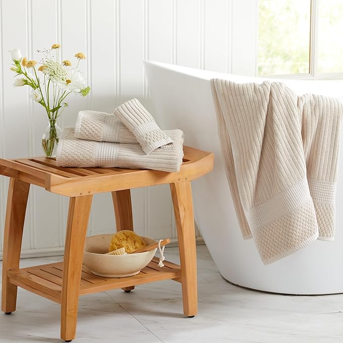 Springtree Home 100% Cotton Bath Towel Set | 6 Piece Set | Absorbent & - Image 5