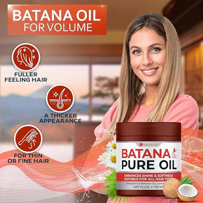 Batana Oil - Pure, Unrefined and Cold Pressed - Volumizing Hair Treatment - Image 2