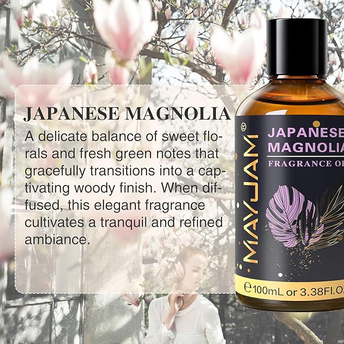 MAYJAM 100ML/3.38FL.OZ Japanese Magnolia Fragrance Oils - Image 3