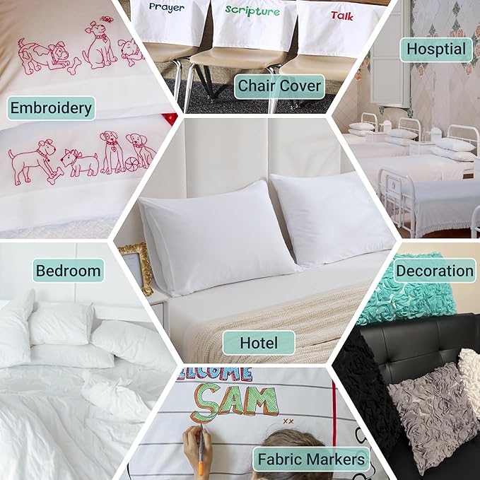 ZPECC Pillow Cases King Size Set of 12, 20x36 Envelope Closure Pillowcases - Image 6