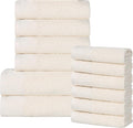 Superior Honeycomb 100% Cotton 500 GSM 12 Piece Bath Towel Set, 6 Washcloths by SUPERIOR