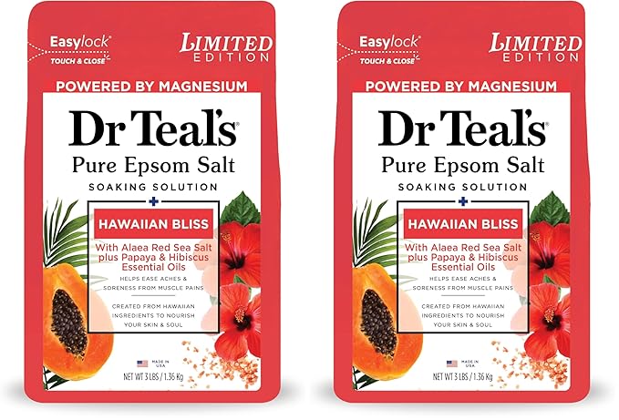 Dr Teal's Epsom Salt Magnesium Soak, Limited Edition Hawaiian Bliss by DrTeals