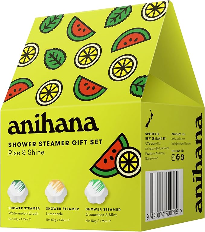 ANIHANA Shower Steamers Rise & Shine 3 Pack Gift Set, Paraben Free, Watermelon - Image 2