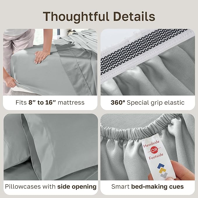 California Design Den King Size Bed Sheets Set - Image 5