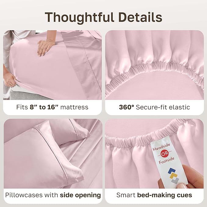 California Design Den Soft Queen Size 100% Cotton Sheet Sets, 400 Thread Count - Image 5