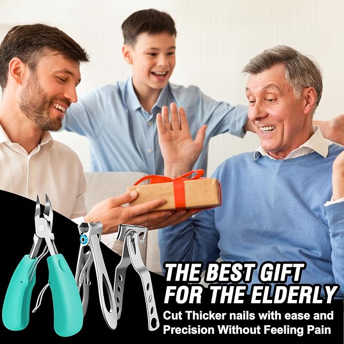 Toenail Clippers for Seniors Thick Toenails, Aucurwen Heavy Duty Toe Nail - Image 7