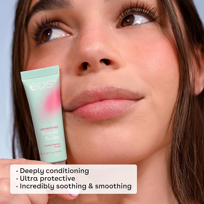eos 24H Moisture Super Balm- Watermelon Frosé & Mango Melonade, Lip Mask - Image 4
