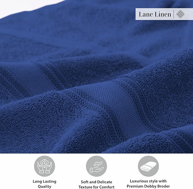 LANE LINEN 100% Cotton 4 Pack Bath Sheets Set - Image 8