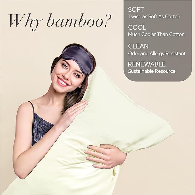 BEDELITE Body Pillow Cover, Rayon Made from Bamboo, Cooling Body Pillow - Image 2