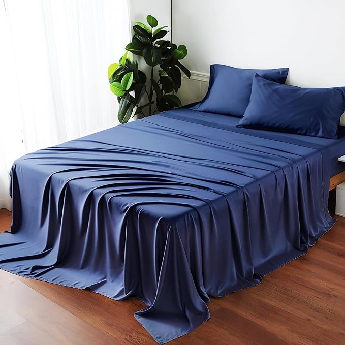 Bamboo Viscose Flat Sheets Only, Sateen Weave Queen Size Flat Sheet Only - Image 7