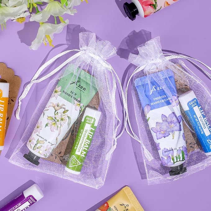 AZEN 64 Sets Bulk Gifts, Hand Cream and Lip Balm Bulk Set - Image 4