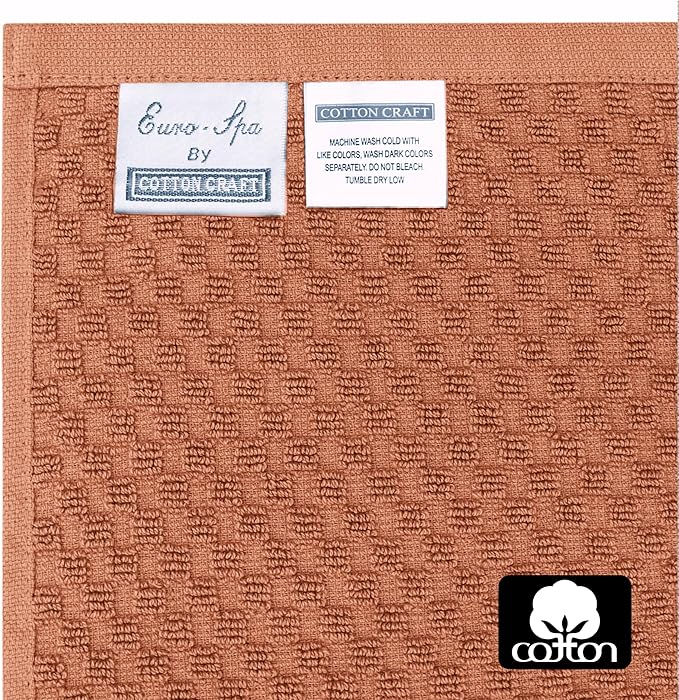 COTTON CRAFT Hooded Bath Towel – 2 Pack Oversized 35x70 Waffle Weave Towel - Image 8