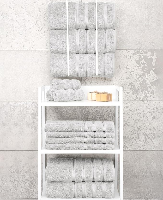 American Soft Linen Luxury 4 Piece Bath Towel Set, 600 GSM 100% Cotton Turkish - Image 7