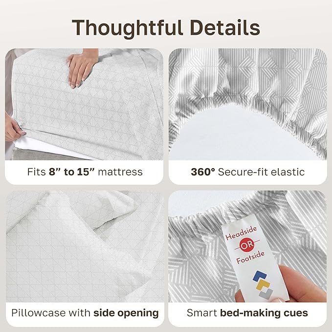 California Design Den Soft Twin Size 100% Cotton Sheet Sets, 400 Thread Count - Image 5