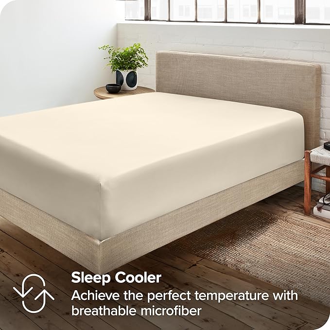 Bare Home 2-Pack Fitted Bottom Sheets Twin - Image 6