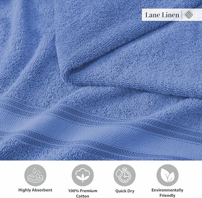 LANE LINEN 100% Cotton 4 Pack Bath Sheets - Image 6