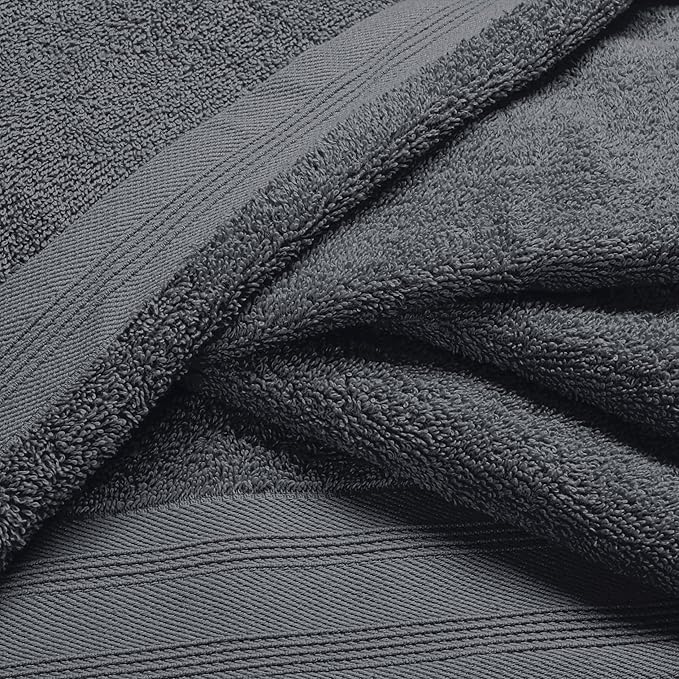 Ultra Soft 6 Pack Cotton Towel Set, Contains 2 Bath Towels 28x55 inch, 2 Hand - Image 2