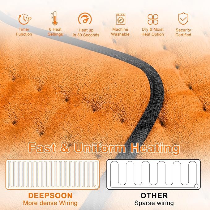 Deepsoon Heating Pad, Electric Heating Pads - Image 7