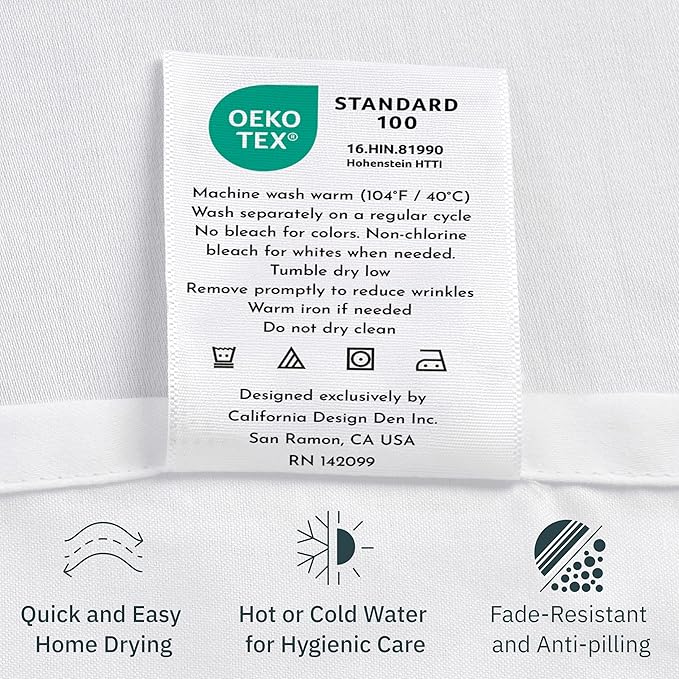 California Design Den Natural 100% Cotton Sheets Twin XL Size Set - Image 6