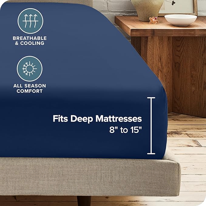 Bare Home 5-Pack Fitted Bottom Ultra-Soft Sheets Queen - Image 4