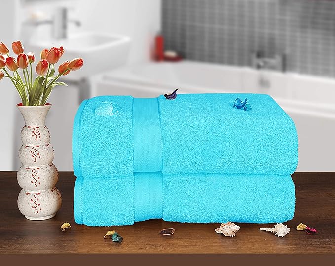GLAMBURG 700 GSM Premium Oversized Extra Large Cotton 2 Pack Bath Sheet - Image 3