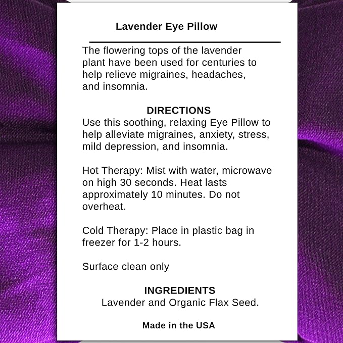 Silk Eye Pillow- Lavender Eye Pillow - Image 5