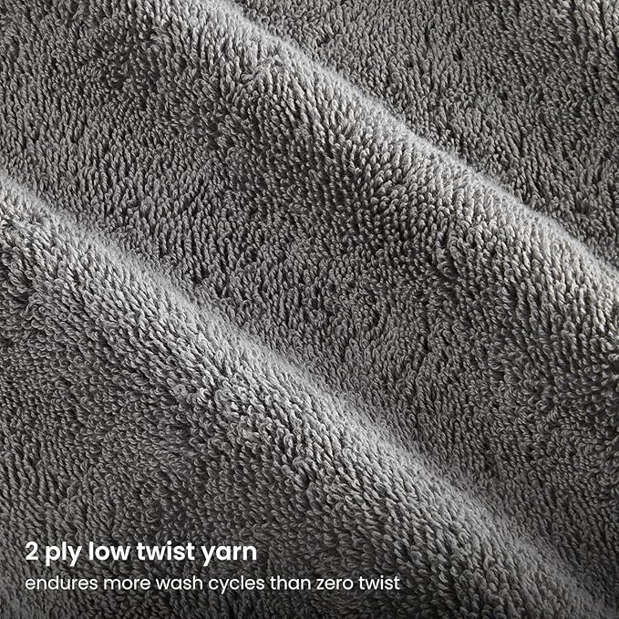 BIOWEAVES 100% Organic Cotton 700 GSM Plush Washcloths 13" x 13" GOTS Certified - Image 3