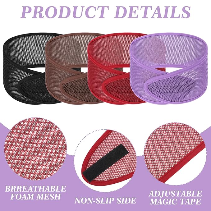 CIATBYYJ 4Pcs Mesh Hair Wraps, Thicker Soft Head Wraps - Image 3