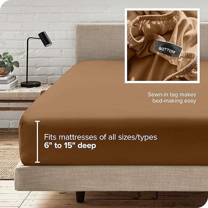 Bare Home Fitted Bottom Sheet Twin XL Size - Image 6