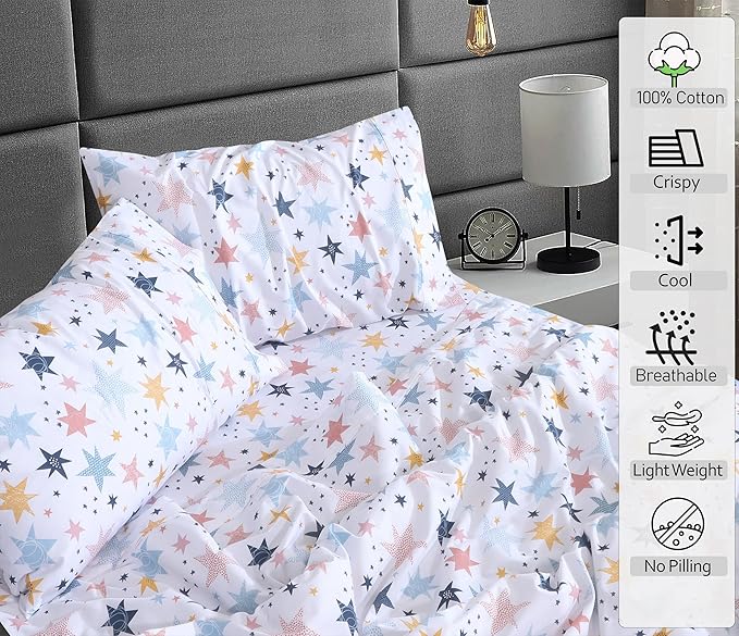 RUVANTI 100% Cotton Sheets – Queen Size Percale Bedding, Cooling & Breathable - Image 3