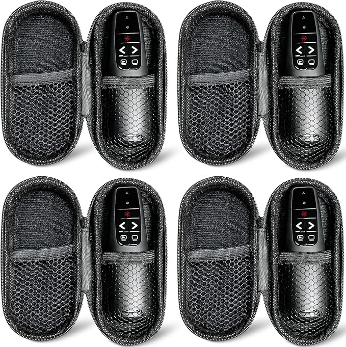 （4 Units） Presentation Clicker with 4 Cases Wireless Presenter Remote PowerPoint Pointer Slide Advancer for Mac Laptop PC Computer Keynote