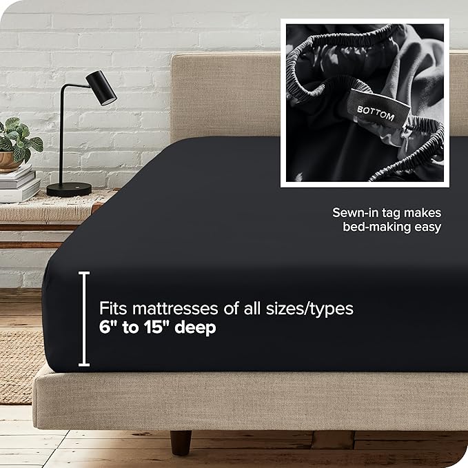 Bare Home Fitted Bottom Sheet Queen - Image 6