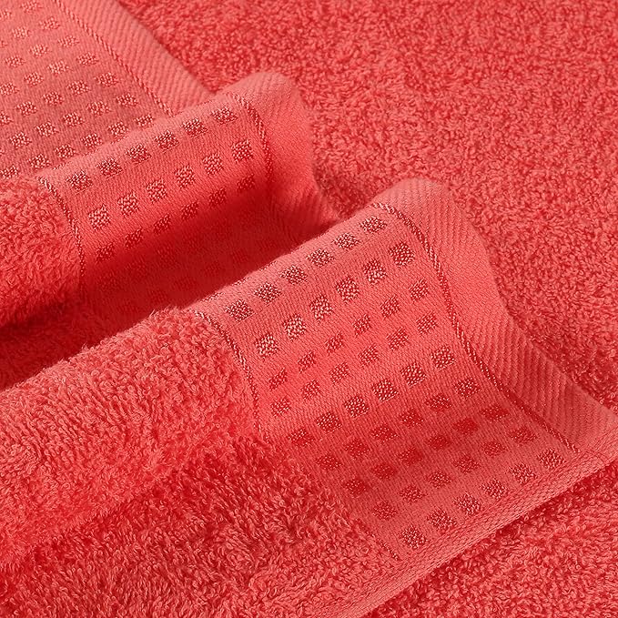 GLAMBURG 100% Cotton Ultra Soft 6 Pack Towel Set, Contains 2 Bath Towels 28x55 - Image 2