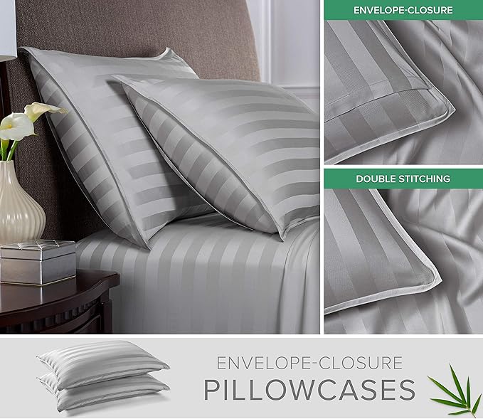 Pure Bamboo Split King Sheets, Genuine 100% Organic Viscose Derived from Bamboo - Image 3